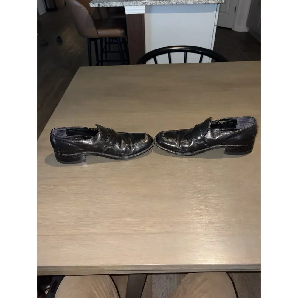 Men’s 9.5D Black Leather Bit Loafers Dress Shoes